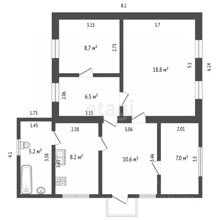 Дом в Крым, Саки ул. Гоголя (65 м) - Фото 2