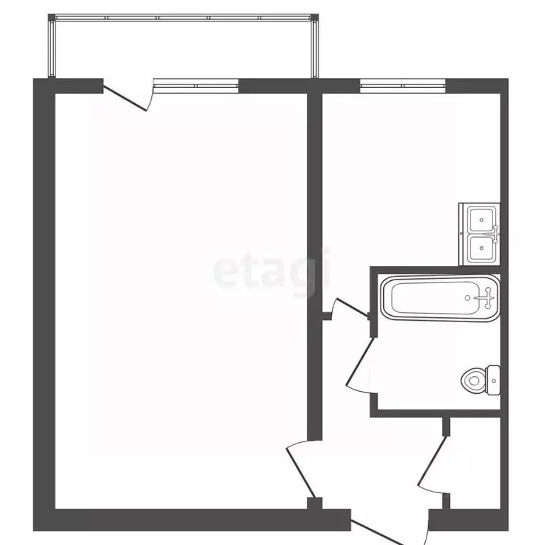 1-к кв. Челябинская область, Озерск ул. Матросова, 16 (30.1 м) - Фото 2