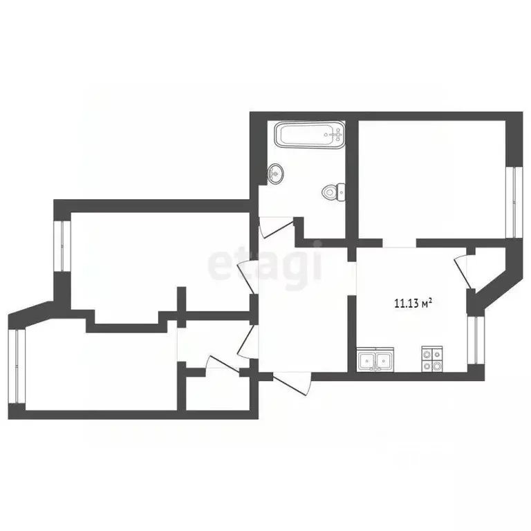 3-к кв. Вологодская область, Вологда Козленская ул., 65 (72.0 м) - Фото 1