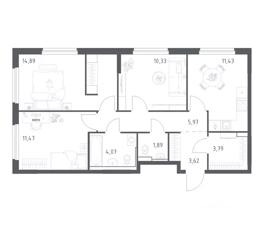 3-к кв. Ростовская область, Ростов-на-Дону Донские Легенды жилой ... - Фото 1
