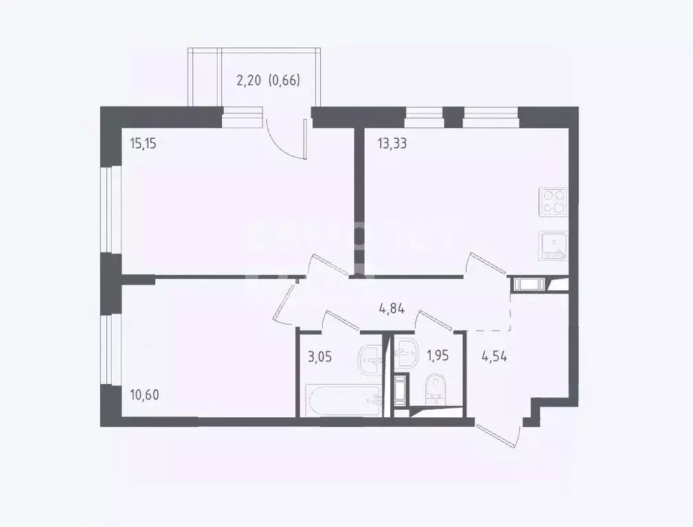 2-к кв. Московская область, Химки городской округ, д. Юрлово к1/2 ... - Фото 2