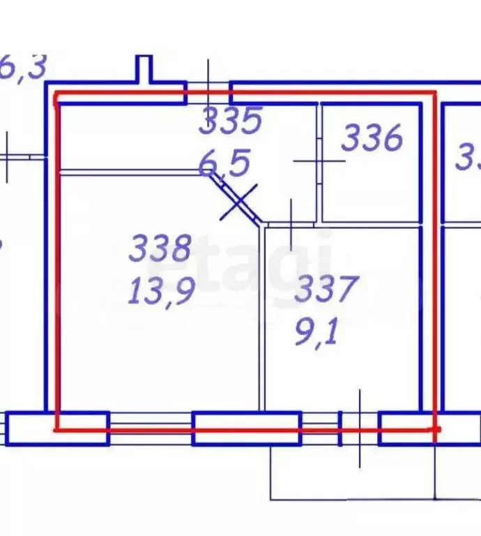 1-комнатная квартира: Михайловск, коттеджный посёлок Адмирал, ... - Фото 0