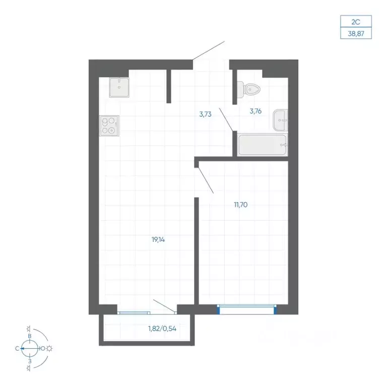 1-к кв. Челябинская область, Челябинский городской округ, пос. ... - Фото 0