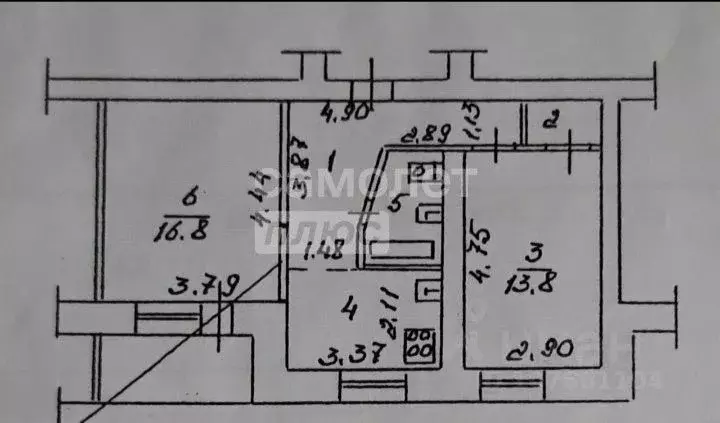 2-к кв. Липецкая область, Липецк ул. Зегеля, 15 (53.6 м) - Фото 2