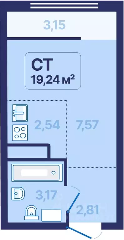 Студия Свердловская область, Екатеринбург просп. Космонавтов, 9 (19.24 ... - Фото 0