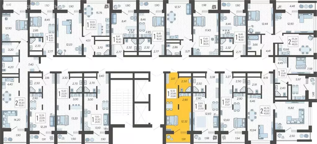 Квартира-студия: Сочи, жилой комплекс Кислород, 8 (22.8 м) - Фото 1