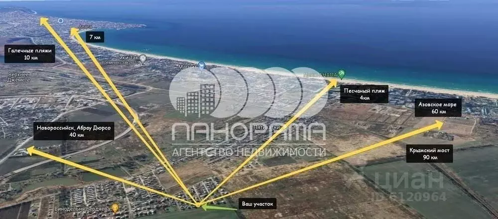 Участок в Краснодарский край, Анапа муниципальное образование, пос. . - Фото 1