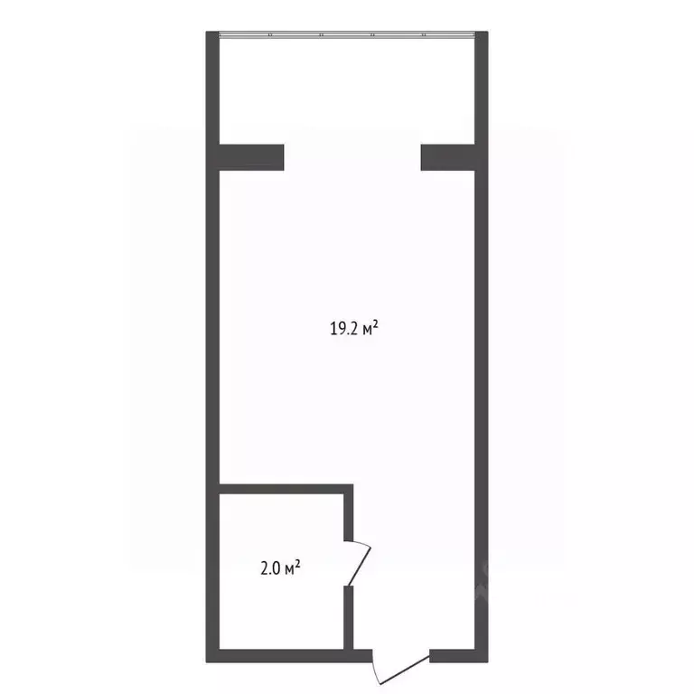 Студия Амурская область, Благовещенск Заводская ул., 31 (21.3 м) - Фото 2