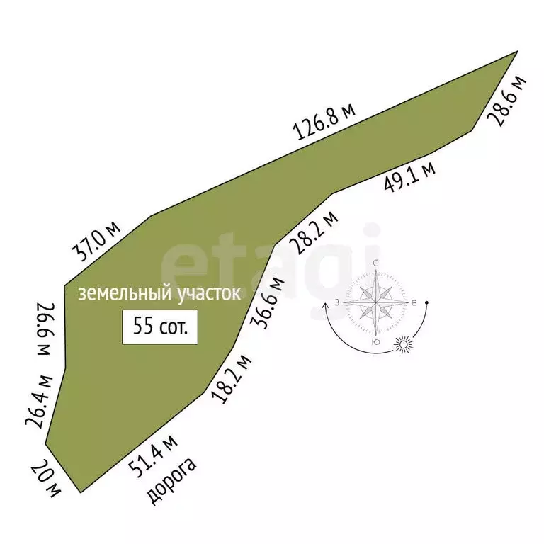 Участок в Чегемский район, село Яникой (83 м) - Фото 1