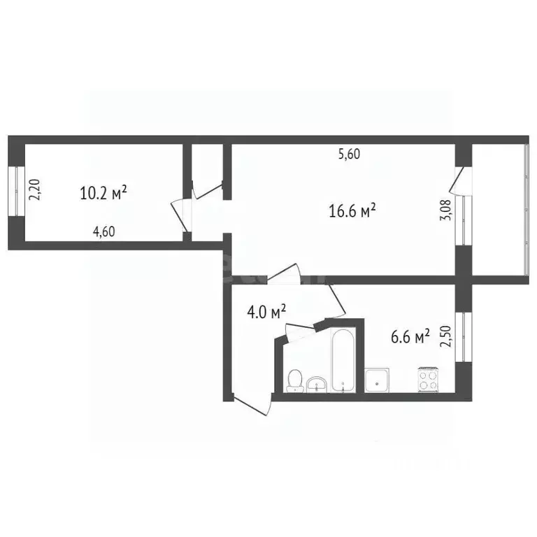 2-к кв. Севастополь просп. Генерала Острякова, 27 (43.6 м) - Фото 2