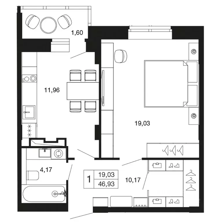 1-к кв. Московская область, Апрелевка Наро-Фоминский городской округ, ... - Фото 1