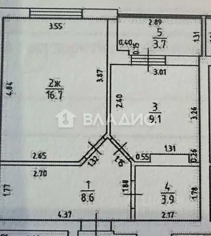 1-к кв. Калининградская область, Пионерский Октябрьская ул., 8 (38.3 ... - Фото 2