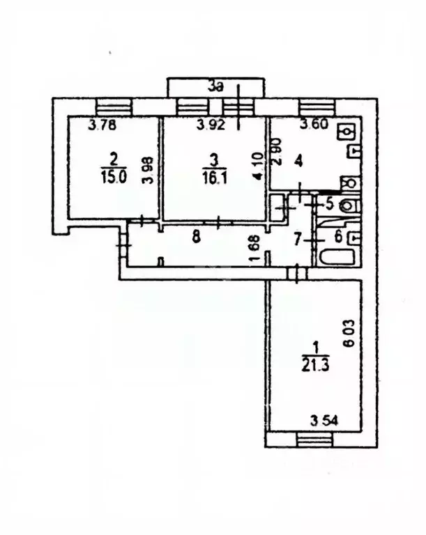 3-к кв. Москва Комсомольский просп., 35 (82.0 м) - Фото 2