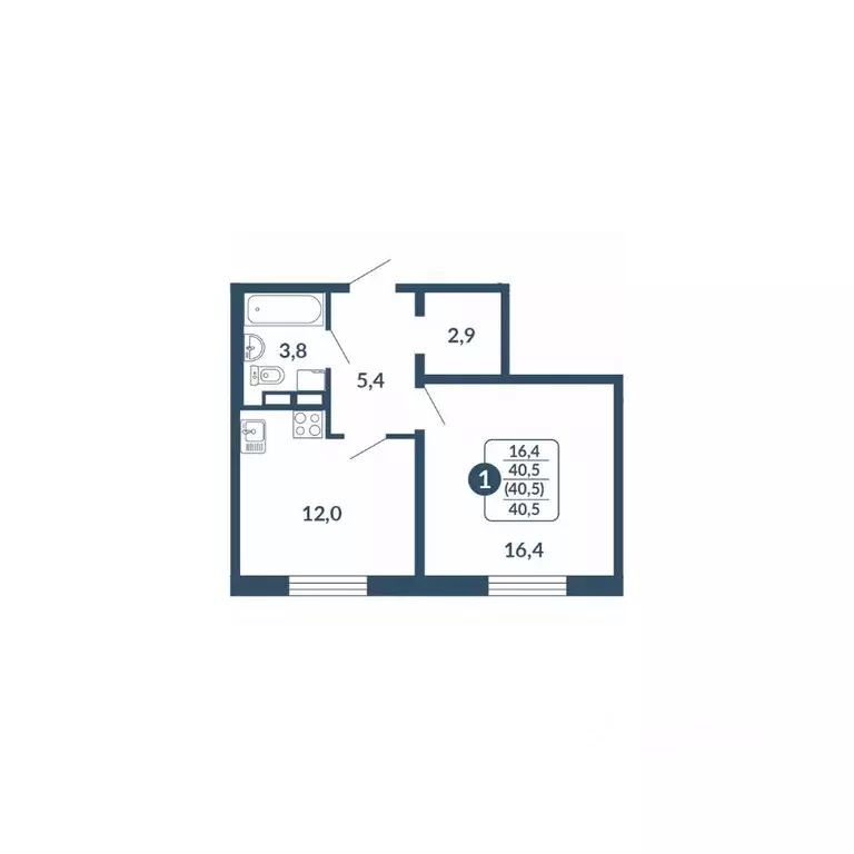 1-к кв. Кировская область, Киров Скандинавия жилой комплекс (40.5 м) - Фото 1
