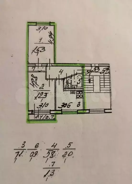 2-к. квартира, 44,7 м, 3/5 эт. - Фото 0