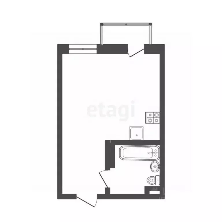 Студия Ростовская область, Ростов-на-Дону просп. Ленина, 46/2 (18.0 м) - Фото 2