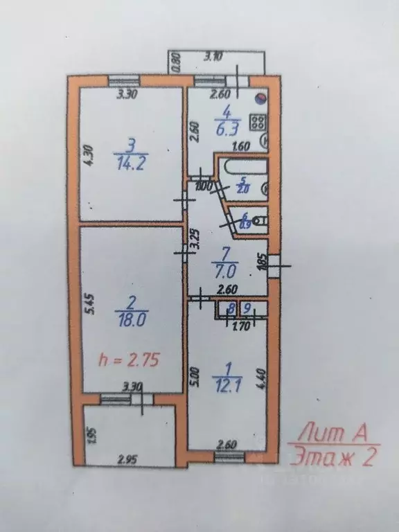 3-к кв. Северная Осетия, Моздок ул. Мира, 38 (60.0 м) - Фото 1