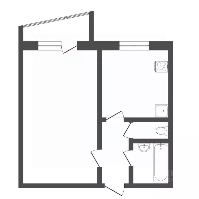 1-к кв. Тюменская область, Тюмень Широтная ул., 41 (33.4 м) - Фото 2