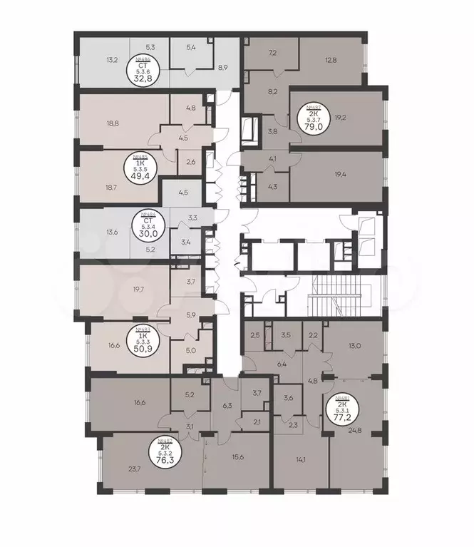 2-к. квартира, 79 м, 3/43 эт. - Фото 1