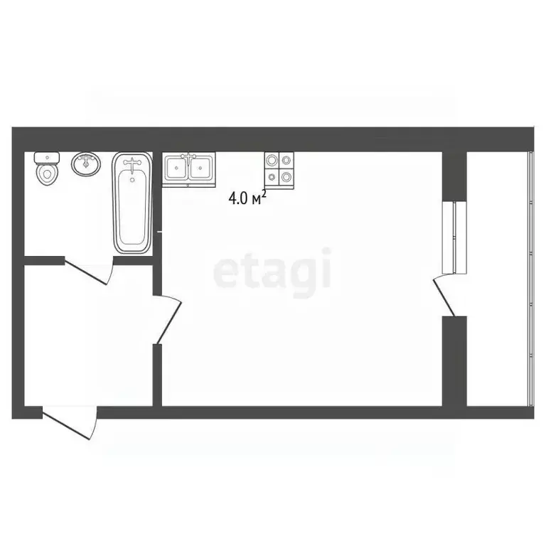 Студия Алтайский край, Новоалтайск Деповская ул., 50 (28.0 м) - Фото 2