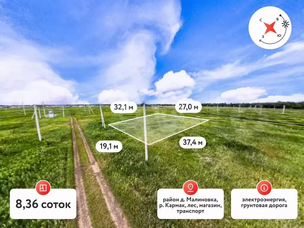 Участок 8,4 сот. (ИЖС) - Фото 0