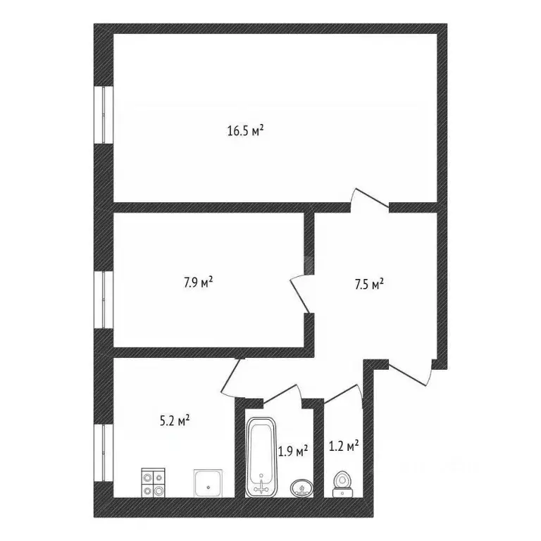 2-к кв. Нижегородская область, Нижний Новгород ул. Мечникова, 61 (40.4 ... - Фото 2