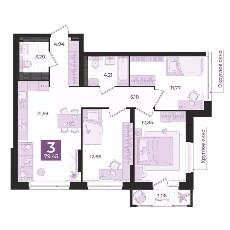 3-к кв. Свердловская область, Екатеринбург пер. Ударников, 33 (79.45 ... - Фото 1