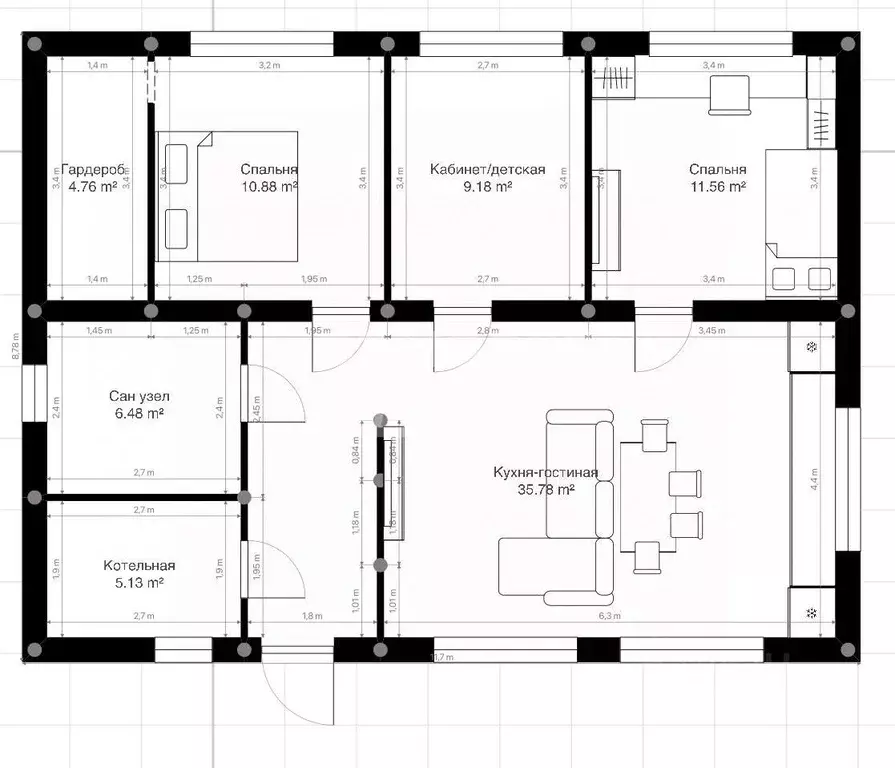 Дом в Томская область, Томский район, пос. Синий Утес, Крутоярский мкр ... - Фото 2