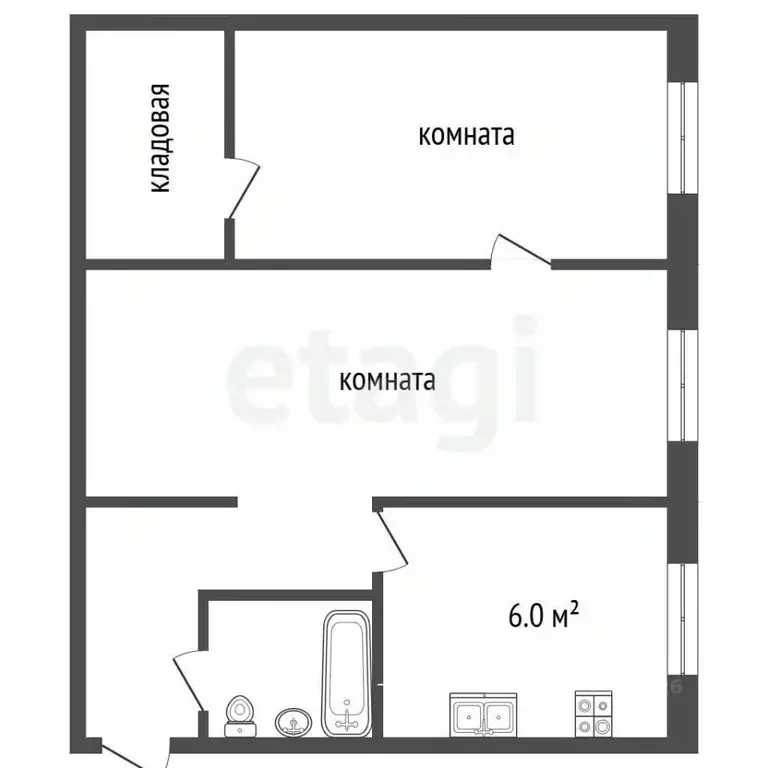 2-к кв. Московская область, Дубна ул. Мичурина, 17 (43.1 м) - Фото 2