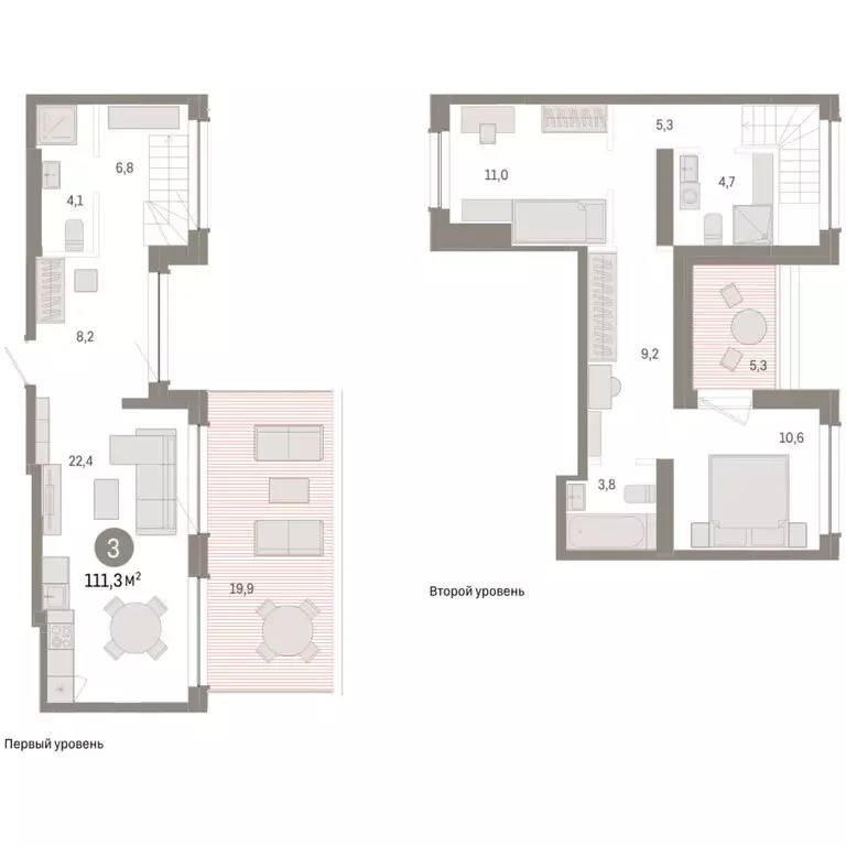 3-комнатная квартира: Тюмень, улица Муравленко, 9/2 (111.25 м) - Фото 1