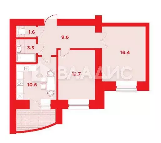 2-комнатная квартира: Благовещенск, Заводская улица, 2/4 (57.2 м) - Фото 0