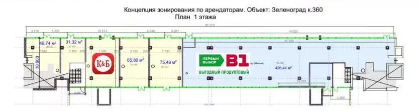 Торговая площадь в Москва, Москва, Зеленоград к360 (745 м) - Фото 1