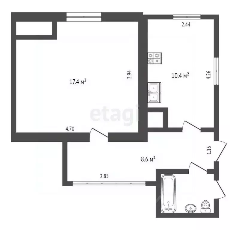 2-к кв. Крым, Ялта ул. Кирова, 131 (39.0 м) - Фото 2