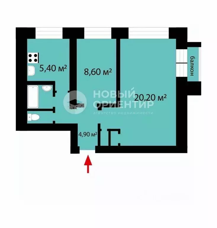 2-к кв. Свердловская область, Екатеринбург ул. Луначарского, 161 (43.4 ... - Фото 2