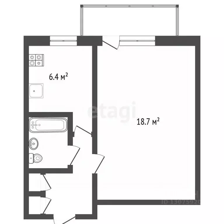 1-к кв. Ярославская область, Ярославль ул. 1-я Кольцова, 40 (33.7 м) - Фото 2
