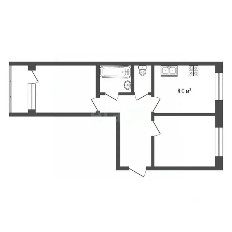 2-к кв. Москва Клязьминская ул., 13 (51.8 м) - Фото 1