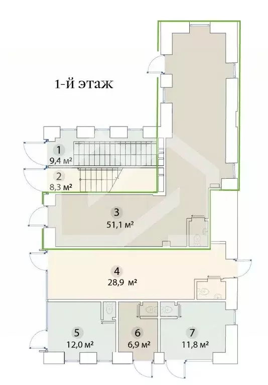 Помещение свободного назначения в Москва ул. Бахрушина, 36/14С3 (51 м) - Фото 2