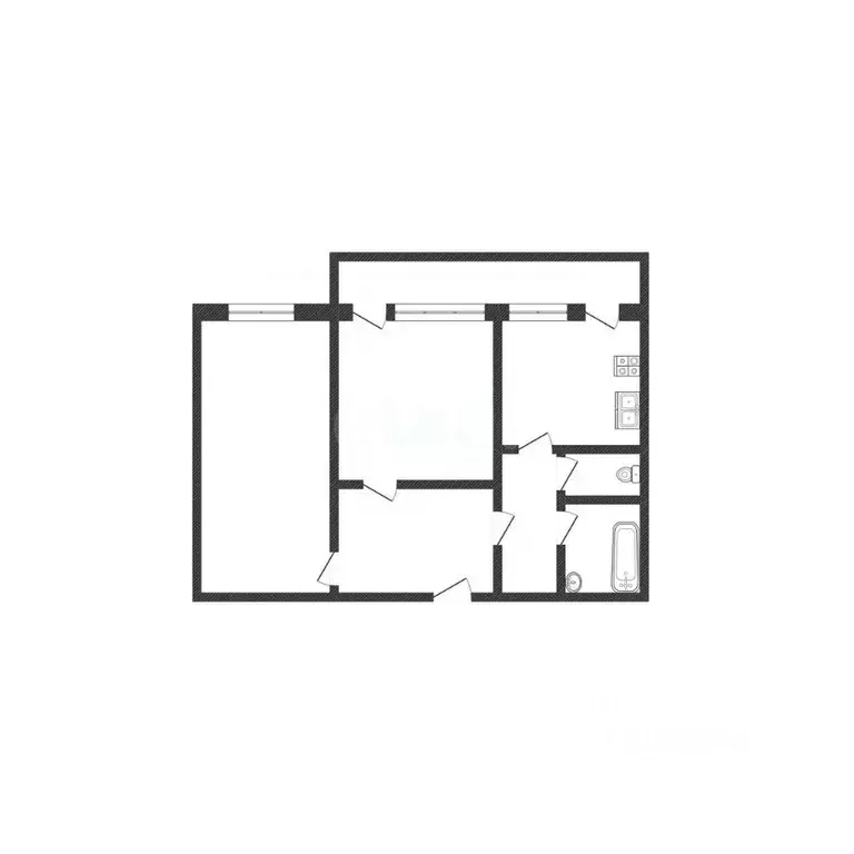 2-к кв. Белгородская область, Белгород ул. Есенина, 44а (51.1 м) - Фото 2