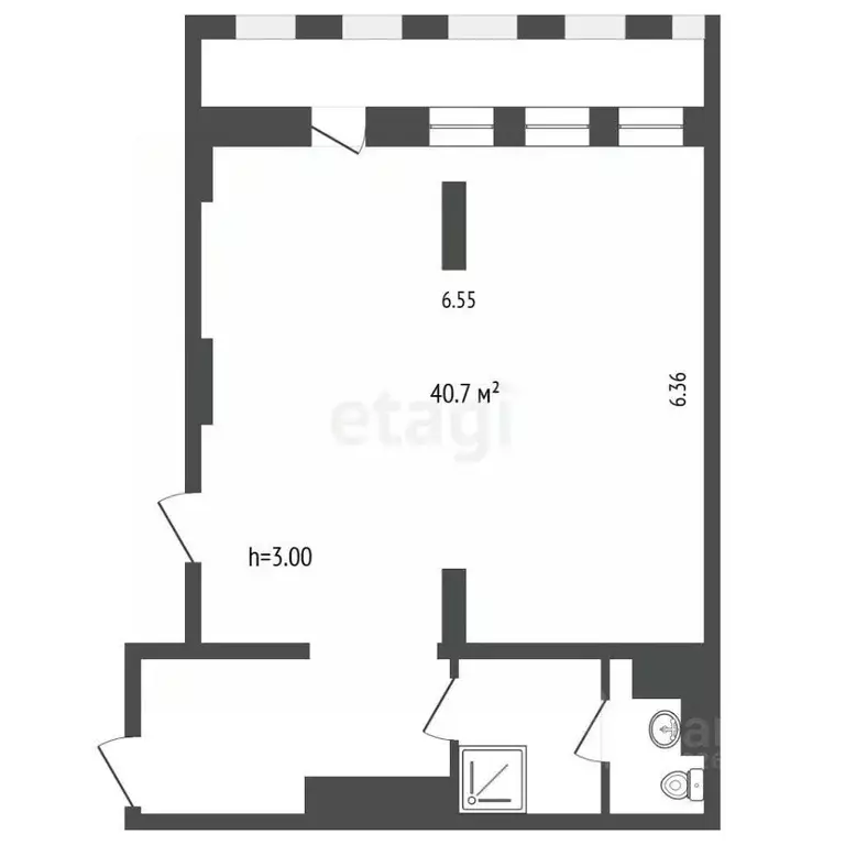 Офис в Ханты-Мансийский АО, Сургут Университетская ул., 7 (53 м) - Фото 2
