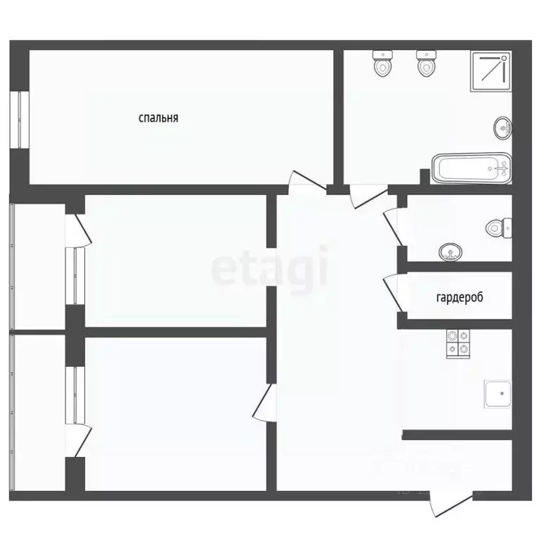 3-к кв. Тюменская область, Тюмень Холодильная ул., 138 (94.2 м) - Фото 2