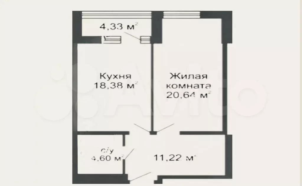 2-к. квартира, 58 м, 5/24 эт. - Фото 0