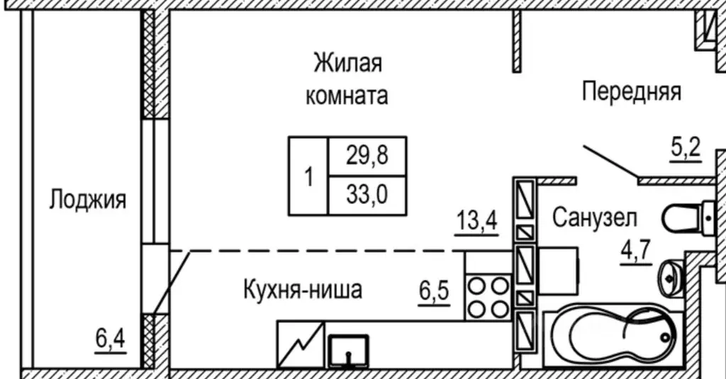 1-к кв. Приморский край, Артем ул. Кирова, 78Б (33.0 м) - Фото 0
