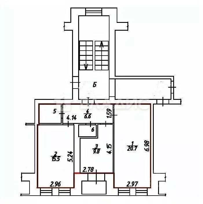 2-к кв. Калужская область, Калуга Заречная ул., 18В (57.1 м) - Фото 2