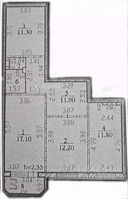 3-к кв. Чувашия, Чебоксары ул. П.В. Дементьева, 20к2 (67.8 м) - Фото 1