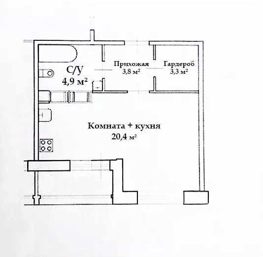 Студия Ленинградская область, Мурино Всеволожский район, просп. ... - Фото 2