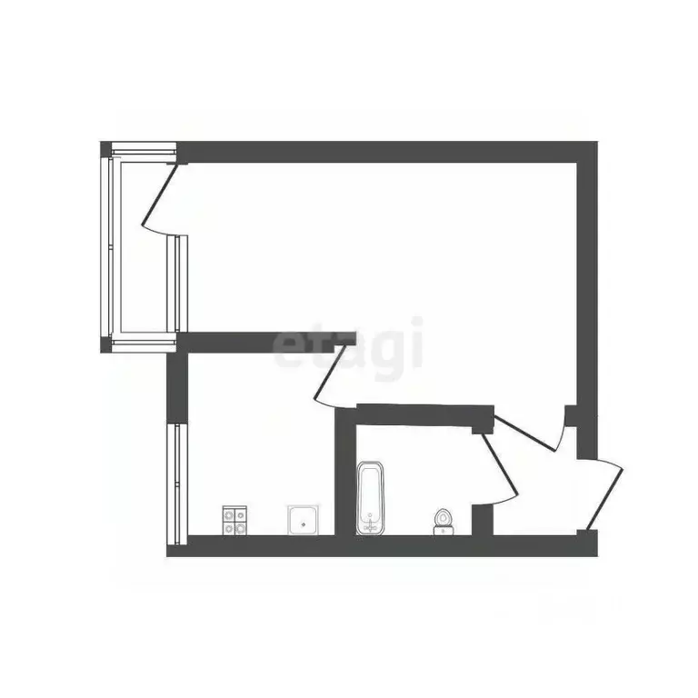 1-к кв. Владимирская область, Ковров ул. Жуковского, 3 (31.5 м) - Фото 1
