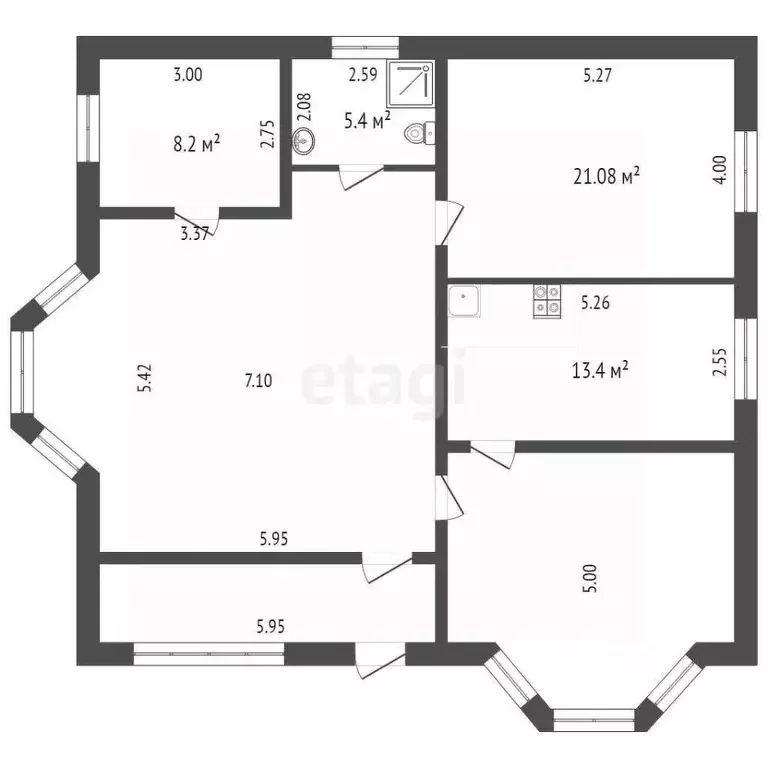 Дом в Ростовская область, Таганрог ул. Петлякова, 62 (122 м) - Фото 1