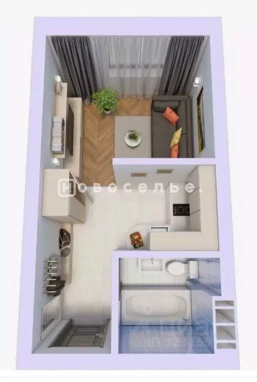 Студия Рязанская область, Рязань район Строитель тер., ул. Качевская, ... - Фото 2