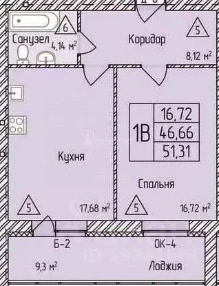 1-к кв. Владимирская область, Ковров ул. Горького, 1 (51.31 м) - Фото 1