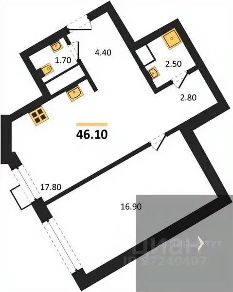 1-к кв. Воронежская область, Воронеж бул. Содружества, 6 (46.1 м) - Фото 0
